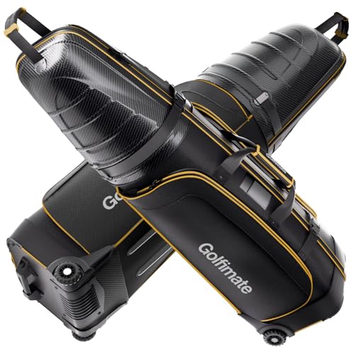 Golf Travel Bag for Airlines with Carbon Fiber Hard Top, Protective Club...