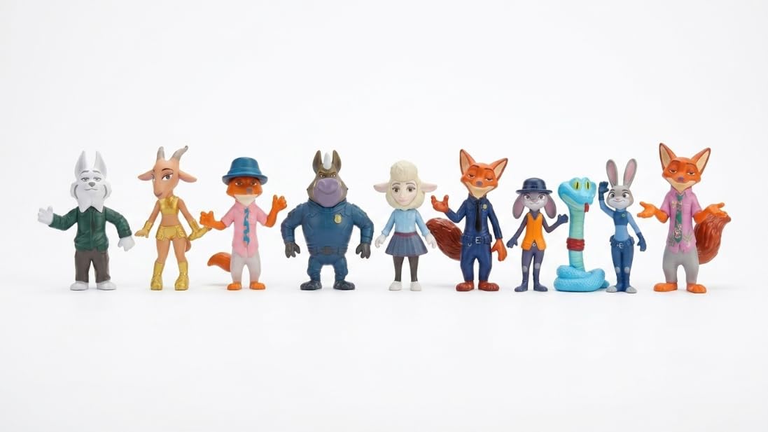 Zootopia Animal City Adventure Action Figure Set, 10-Piece Cartoon Animal Collectible Toy Set for Kids, PVC Mini Figures for Play & Display, Ages 3+-picture-31