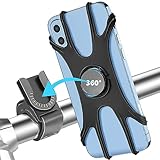 Zoeley Handyhalterung Fahrrad, Universal Handyhalterung Motorrad Abnehmbare 360​​° Drehen Silikon Anti-Vibration Verstellbare Fahrradhalterung Lenker Rennrad für alle 4.5-7 Zoll Smartphone