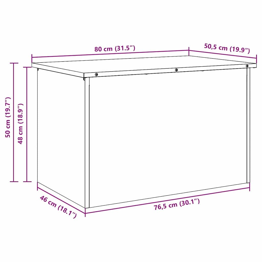vidaXL Außenlagerbox Schwarz 80 x 50,5 x 50 cm Stahl, Garten- und Terrassenlager, wetterfeste Box, robuster MetalOrganizer, rechteckiger Industrieschrank