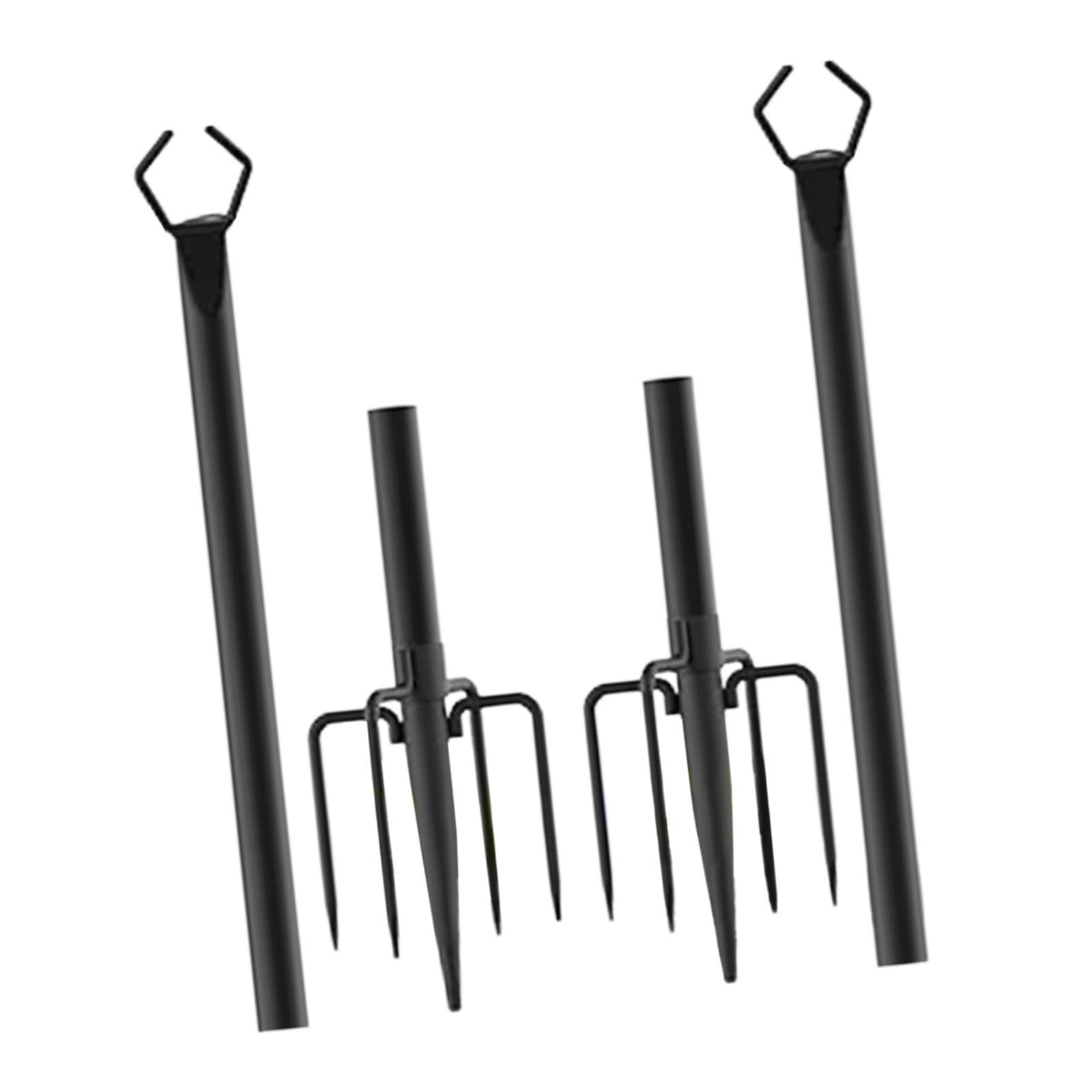 Lot de 2 Poteaux D'éclairage Suspendus en Métal, Accessoires D'éclairage, Installation Facile, Poteaux D'éclairage Extérieur de 3 M (10 Pi