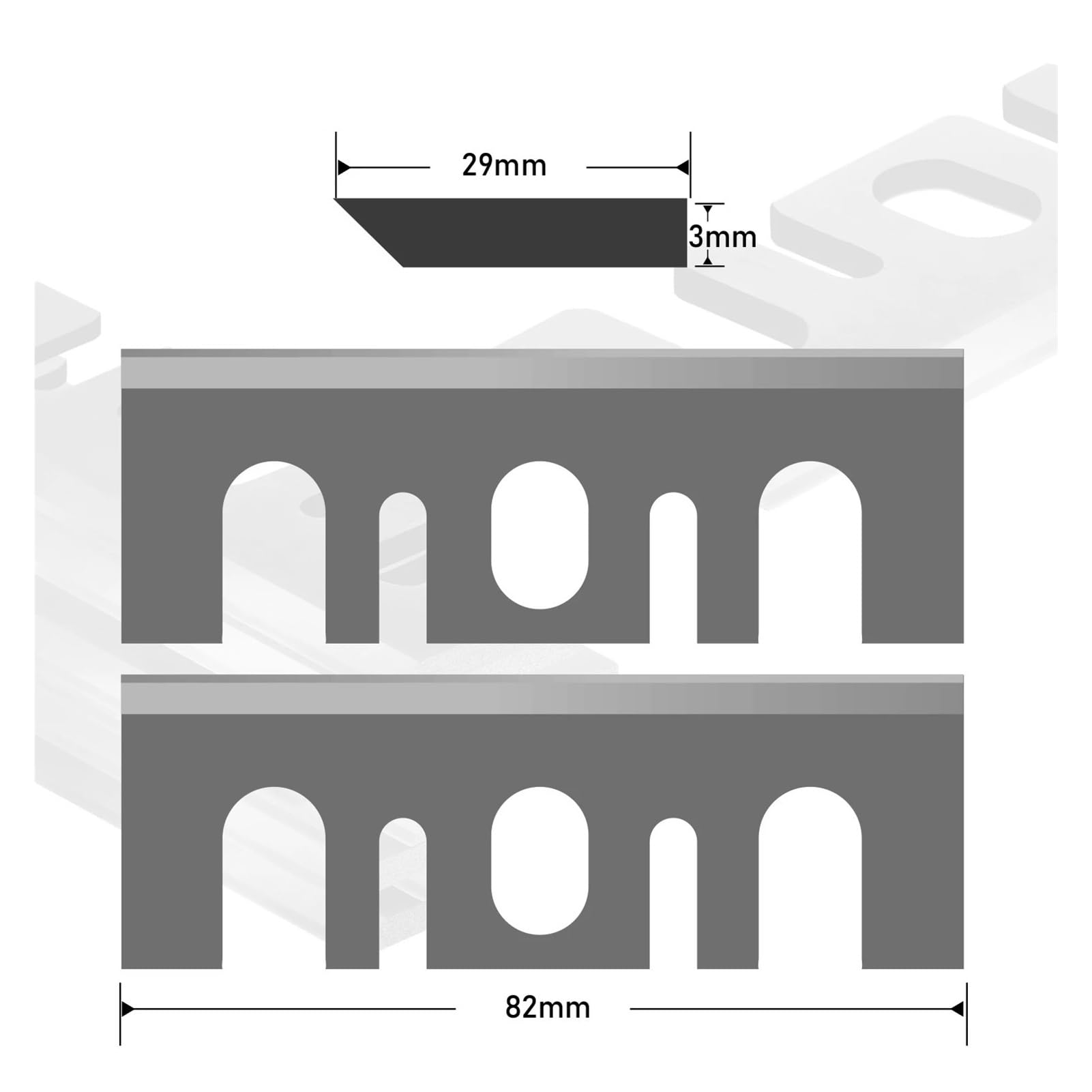 Ostrza do strugarki HSS 82mm x 29mm x 3mm TCT ostrze strugarki nóż 10 szt