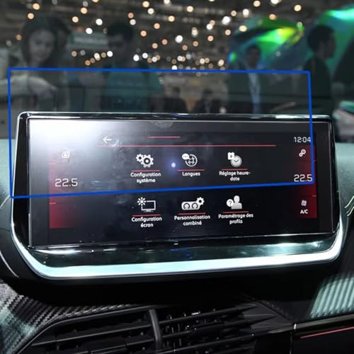 Film de protection en verre trempé pour l'écran GPS des Peugeot 208 et E208 de 2020 à 2023