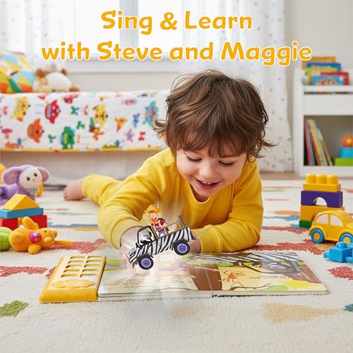 Image of Steve and Maggie Sound Book - Interactive Sing Along Books for Toddlers 10 Button Musical Learning Toys, Talking Books for Kids Educational Gifts for Boys & Girls (Wild Animals)
