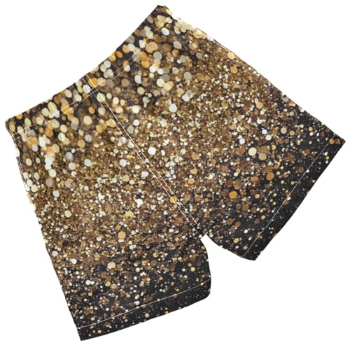 Pigsaly Boys Swim Trunks Gold Flashing Champagne Gradient Glitter Boys Board Shorts Swimsuit Swimwear Bathing Suit 5T2
