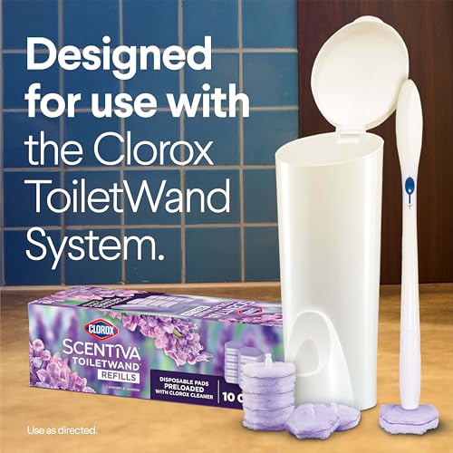 Clorox Scentiva ToiletWand Refills Value Pack, Lavender and Jasmine, 20 Ct. | Disposable Toilet Brush Scrubbing Pads, Eliminates Hard Water and Lime Stains 2X Faster than Using a Manual Brush - image 7