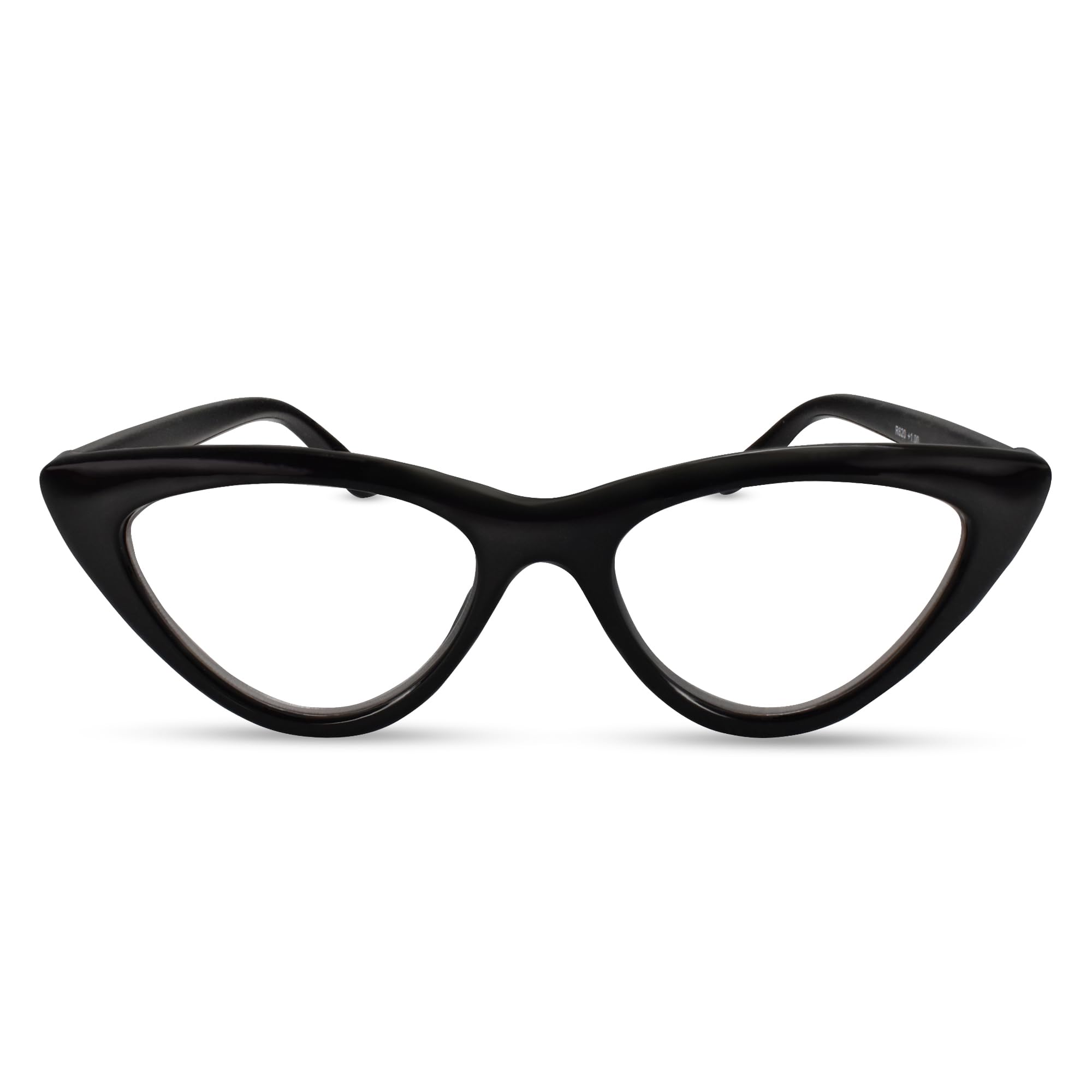2SeeLife Premium Cat Eye TR-90 Reading Glasses for Women – Narrow–Medium Fit, Sturdy Frame, Spring Hinges, Stylish Readers, Black, +1.50