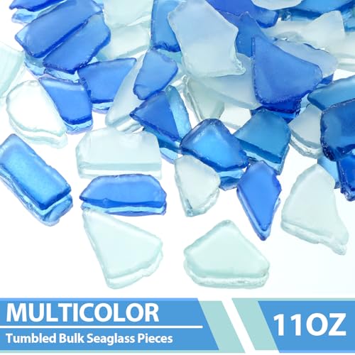 image for Jetec Sea Glass for Crafts Seaglass Pieces Decor Flat Frosted Sea Glas