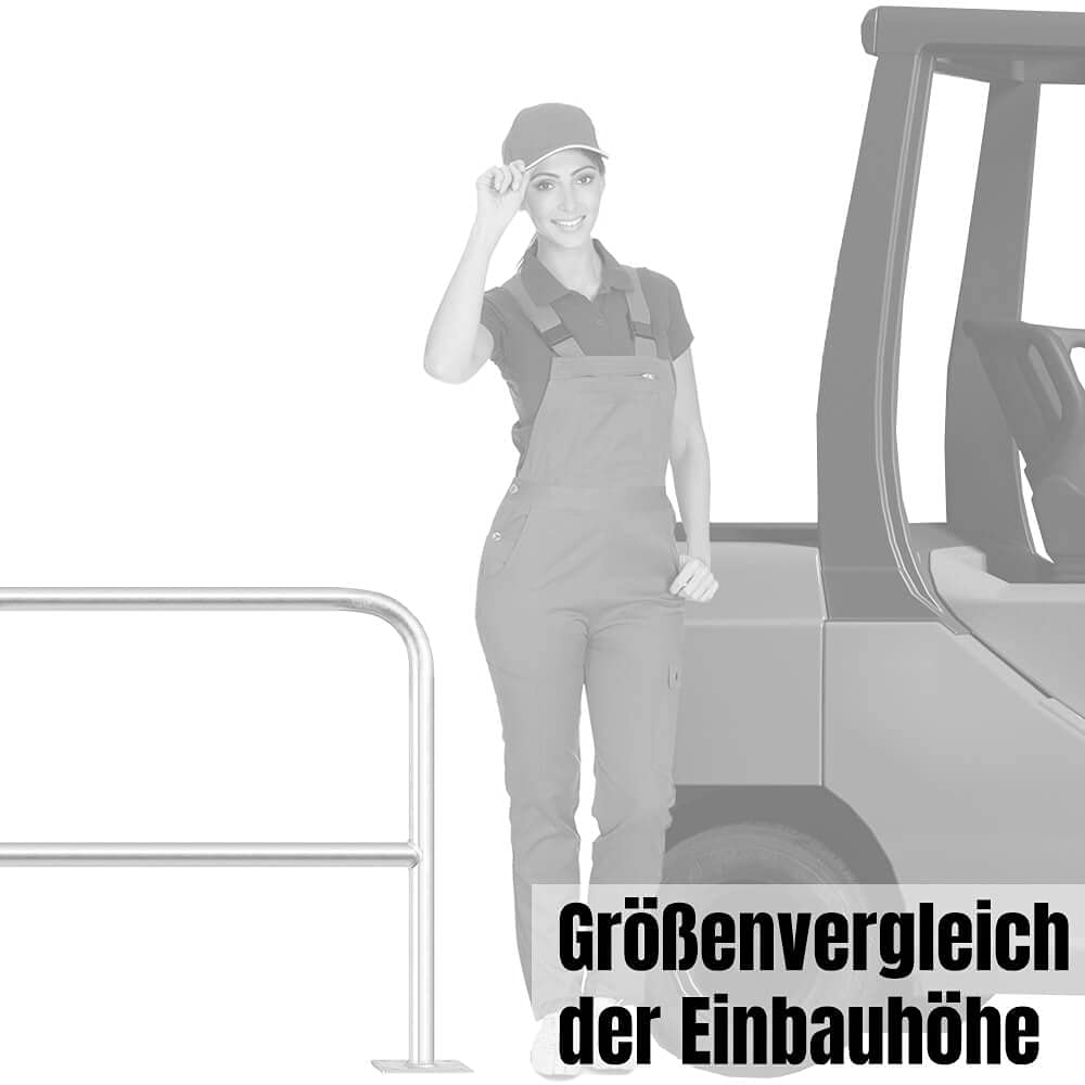 ROBUSTO BIGPACK 5x Wegesperre, Knieholm, fvz, aufdübeln, Stahl, Ø 4,2cm, 90x80cm, Art.-Nr. 609765 | Anlehnbügel | Fahrradanlehnbügel | Fahrradbügel