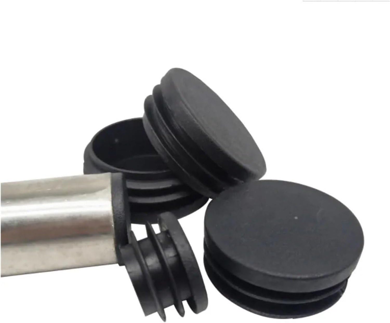 4 szt. czarne zatyczki do nóg rur i mebli, 90mm, 4PCS