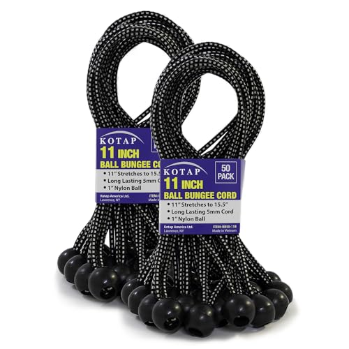 Kotap BB-11B Ball Bungee Cord, Heavy-Duty & Versatile, Indoor &