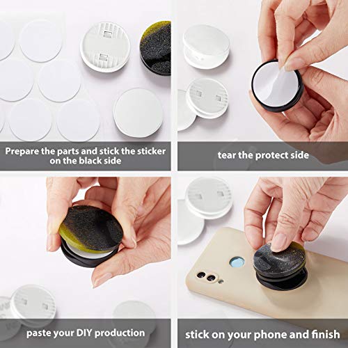 Weewooday 30 Phone Grip Holder with Double-Sided Sticker Phone Finger Expanding Stand Holder for Almost Cases(White) by Weewooday - Image 4