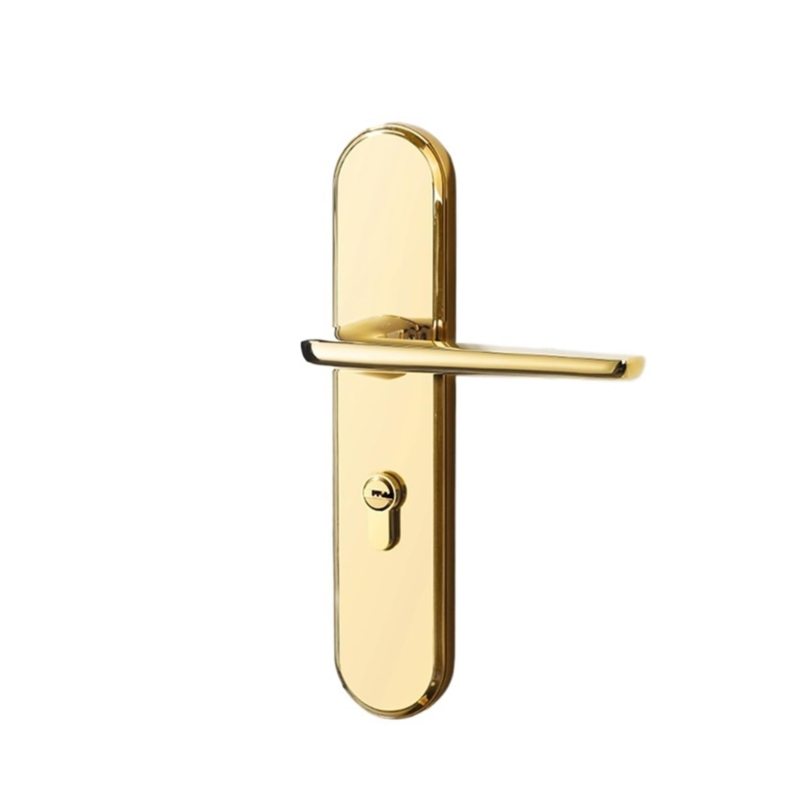 Poignée de porte dorée luxe : serrure haut de gamme de chambre
