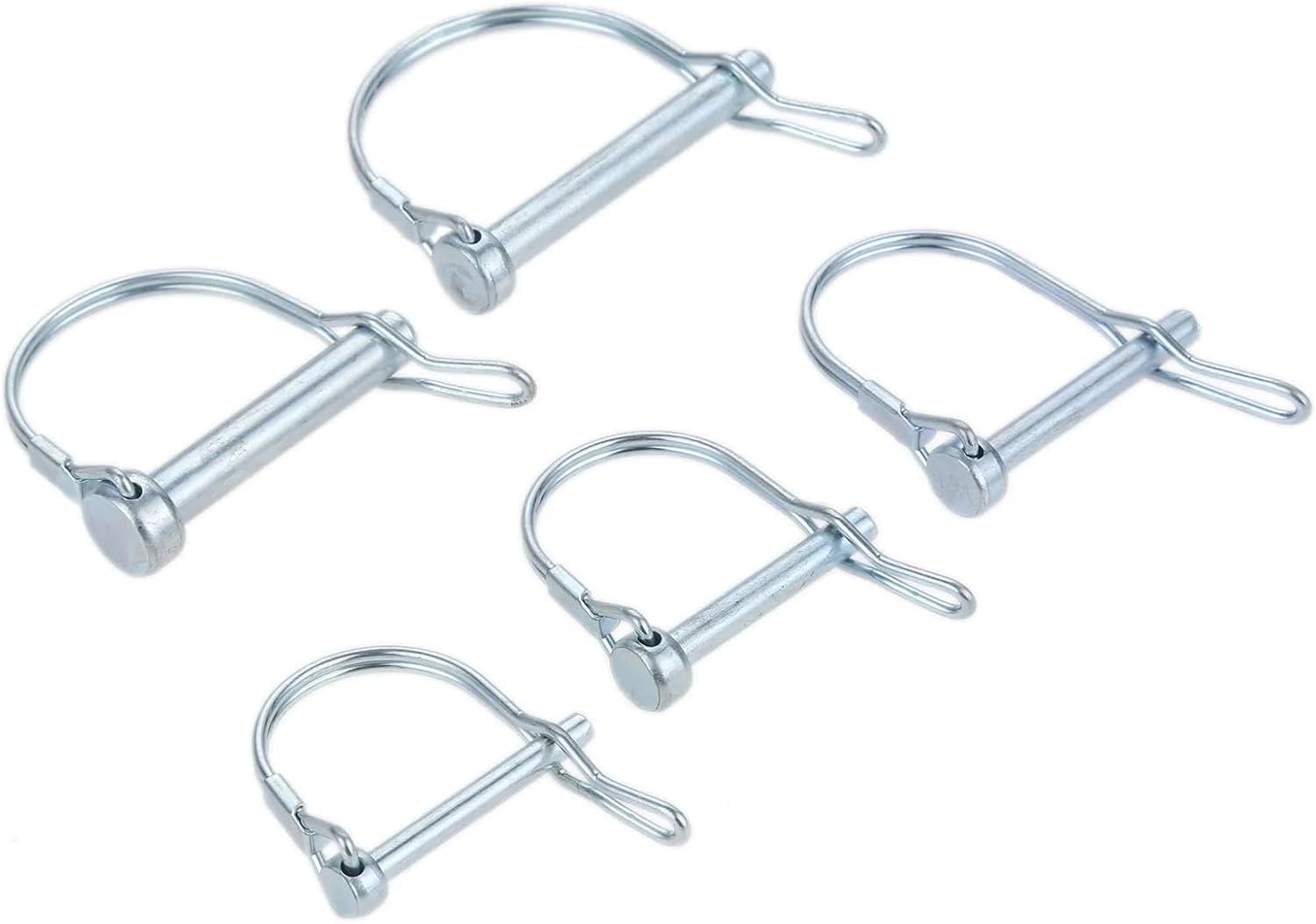 Trailer Pin 10pcs Quick Lock Release Trailer Truck Coupler Safety Pin Camper Bicycle Stroller Cargo Boat Accessories Marine Hitch Hook Clip for Truck Boat(M9.5x50mm)