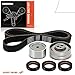 A-Premium Engine Timing Belt Kit Compatible with Audi Cars - A6/A6 Quattro 1995, 100/100 Quattro 1992-1994, 90/90 Quattro 1993-1995, Cabriolet 1994-1995 - 2.8L