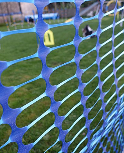 Agility Parcoursabgrenzung, Hundezaun, Sicherheitszaun, Bauzaun, Campingzaun, Abgrenzungszaun 1m hoch, blau, extra reißfest - in verschiedenen Längen, orig. Callieway® (30m Rolle)