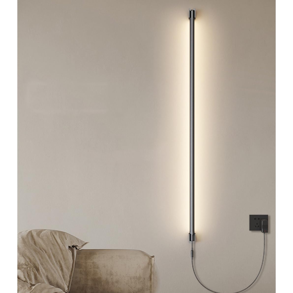 Lampa ścienna LED, 3000 K, mocowanie magnetyczne, czarne, nowoczesne oprawy ścienne, oświetlenie ścienne, do łazienki, sypialni, salonu, kuchni