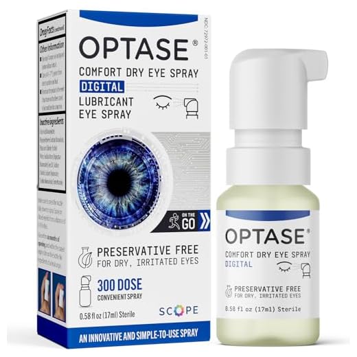 OPTASE Comfort Dry Eye Spray - Eye Spray for Dry Eyes - Preservative Free Artificial Tears Eye Drops Alternative - Dry Eye Drops in a Convenient Spray - Multi-Use Bottle, Contact Lens Safe - .58 fl oz