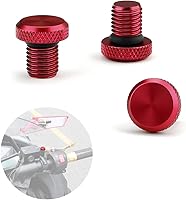 Vista 7 de 3 piezas de tapones para agujeros de espejo de motocicleta M10x1.25, tornillos universales de aluminio espacial para espejo retrovisor