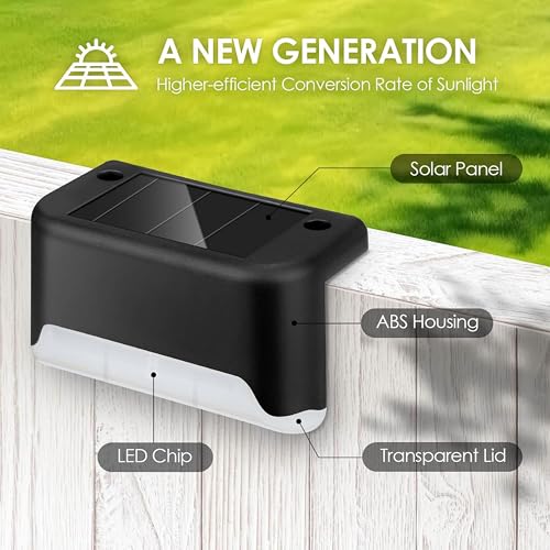 Image of Solar Light Outdoor Garden Waterproof Automatic Stair Deck Pool Patio Fence Gate Yard Floor Step Railing Window Balcony Sunlight Pathway (4, Standard)