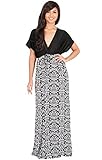 KOH KOH Women's Kimono Sleeve V Neck Elegant Cocktail Maxi Dress Dresses