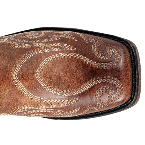 SheSole Women's Cowboy Cowgirl Boot Square Toe Western Mid Calf Boots3