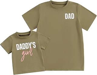 Daddy and Me Matching Outfit Father's Day Daddy and Daughter T-Shirt Men Toddler Dad/Daddy's Girl T-Shirt Top