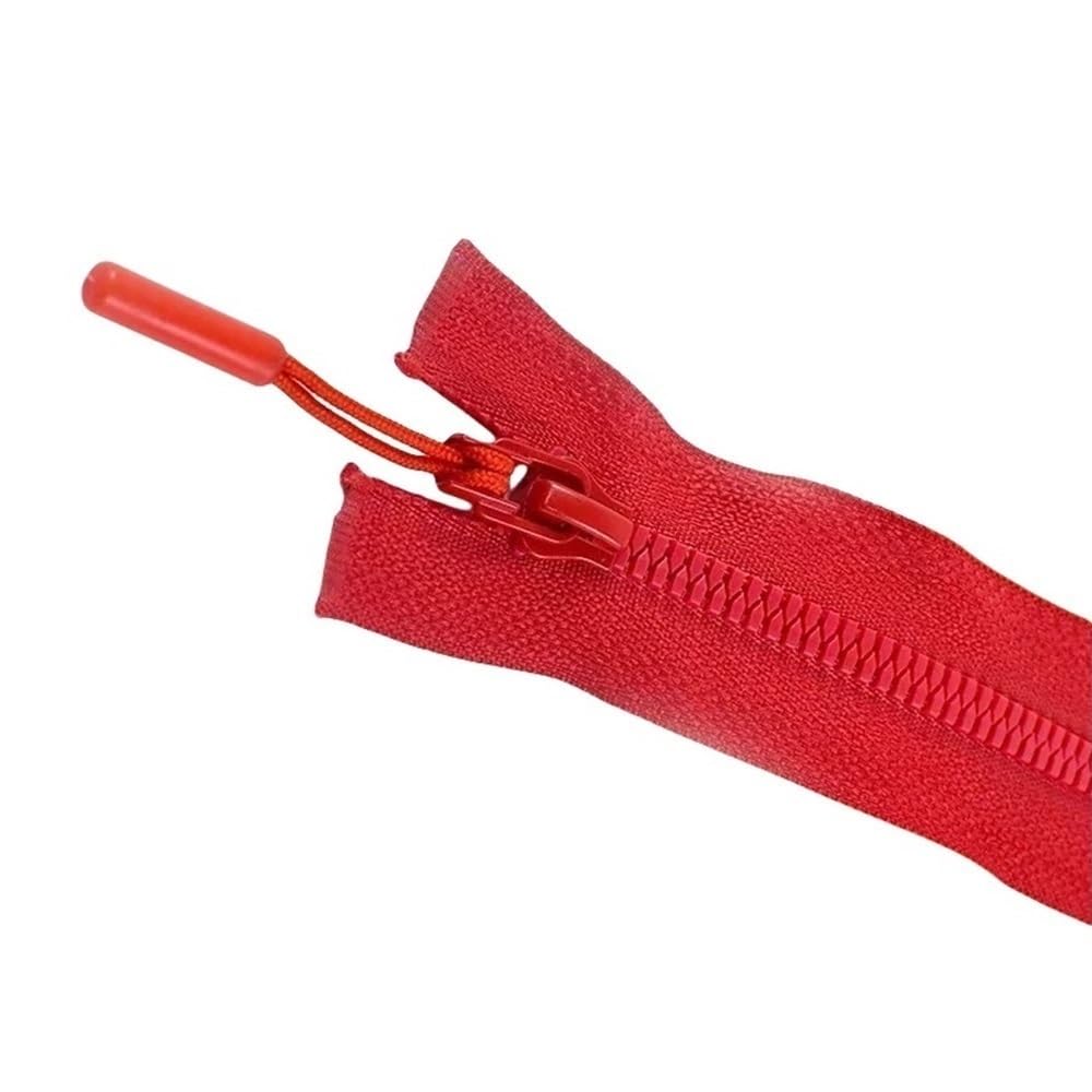 DIY Craft Zipper 5pcs Zippers Length 15-80cm, Close-End/Open-End Resin Zipper No.5 Abrasion Resistance for Sewing Crafts(Red,15cm)