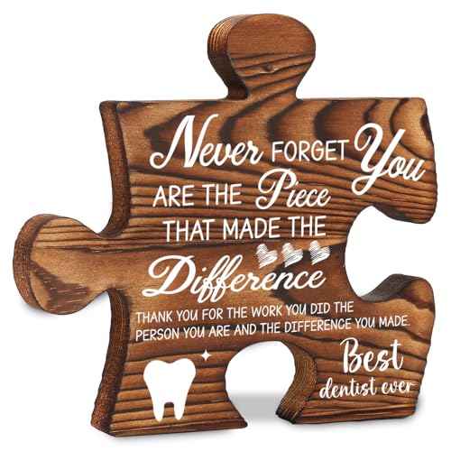 Thank You Gift for Dentist, Appreciation Desk Decor for Dental Professionals Ideal, Wooden...