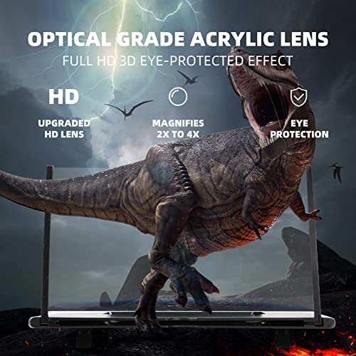 Loupe d'écran HD 3D 2025 de 14 pouces avec support universel pliable - 3