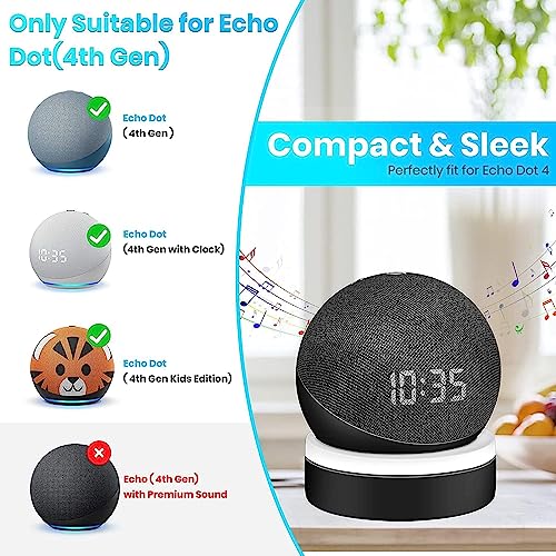 Soporte para Echo Dot 5 y 4 sin tornillos rack de mesa blanco 4