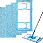 Reusable Mop Pads for Flash Speedmop Heavy Duty Microfibre Wet Dry Cleaning Mop Pad Machine Washable Up to 100x (4 Pack)