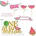 JeVenis 25 PCS Watermelon Cupcake Topper One in a Melon Cake Decoration One in a Melon Birthday Decoration