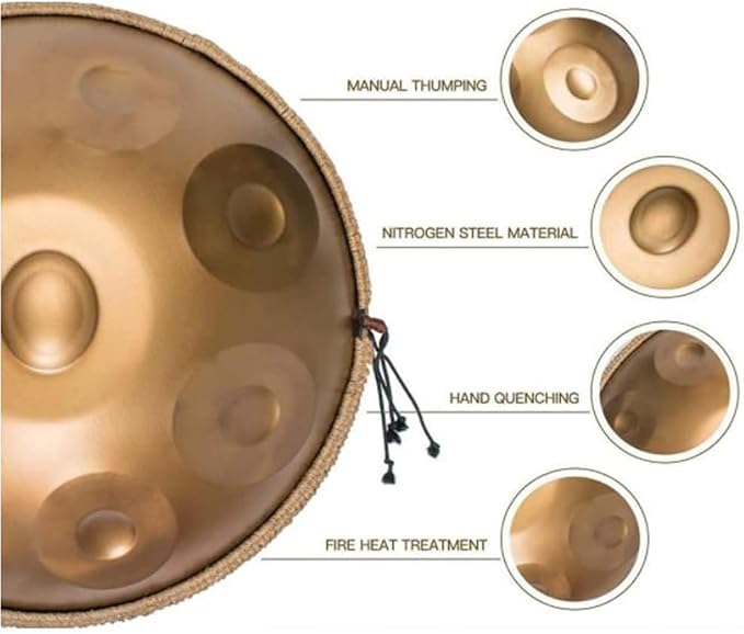 Tambor Steel Tongue 12 Notas 22 Pulgadas 440Hz Dorado miniatura 4