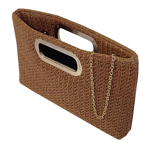 Image of Top Handle Straw Clutch