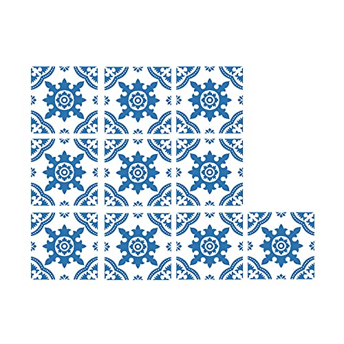 ANCLLO 10 piezas de pegatinas para azulejos, 20 cm x 20 cm, adhesivo para suelo de baldosas adhesivas, pegatinas de pared extraíbles contra salpicaduras impermeables para accesorios de baño #2