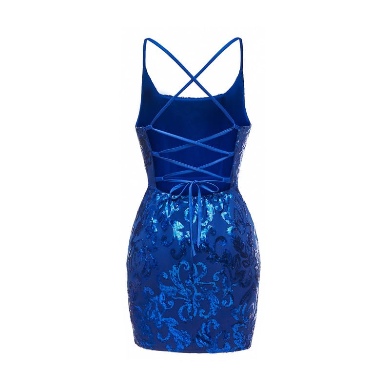 Fokissy Sequin Bodycon Homecoming Dresses Sparkly Short Backless Homecoming Dress Square Neck Mini Cocktail Dress2