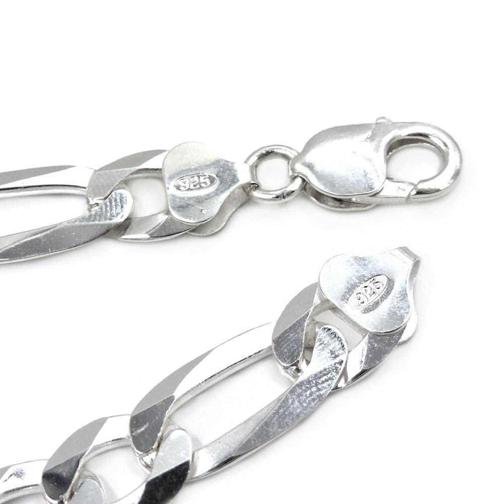 Bracciale in Argento Massiccio 925 Catena Grumetta con Fascia Personalizzabile, Incisione Inclusa