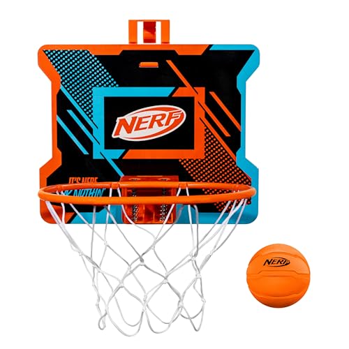 NERFOOP Slam Mini Basketball Hoop Set - Pro Hoop Mini Basket Set with NERF Foam Basketball - Spring Loaded Rim Great for Dunking - Perfect Bedroom + Office Accessory by Franklin Sports - Used condition - CA$24.58