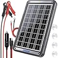 POWOXI 12V Solar Car Battery Charger: 15W Solar Trickle Charger Maintainer with MPPT Controller for Car - RV Boat Marine Motorcycle - Solar Panel Kit for Automotive Trailer Truck Snowmobile Tractor