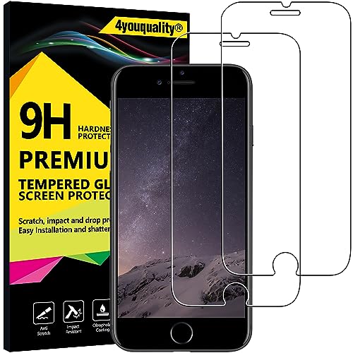 4youquality [2-Pack iPhone 8 Plus 7 Plus Screen Protector Premium Tempered Glass Film [LifetimeSupport][Scratch-Resistant][Anti-Shatter] Screen Protector For Apple iPhone 8 Plus and iPhone 7 Plus