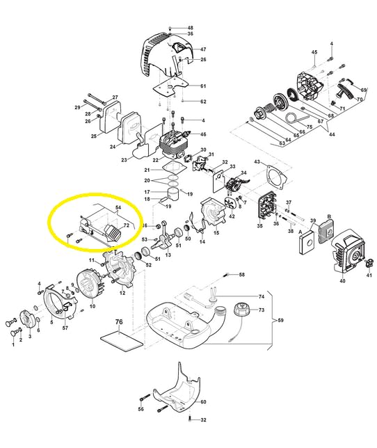 MODUL ZÜNDSPULE STIGA SBC 232D 232 118804011/0 ORIGINAL