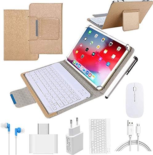 Tablets 10.1 inch Android 9.0,2 in 1Tablet with Keyboard, Tablet case & Mouse,4GB RAM 64GB ROM,Dual SIM 4G Call 8MP,8000mAh Computer Tablets, Bluetooth/Google Play/GPS Tablet PC (Gold) Tablets 10.1 inch Android 9.0,2 in 1Tablet with Keyboard, Tablet case & Mouse,4GB RAM 64GB ROM,Dual SIM 4G Call 8MP,8000mAh Computer Tablets, Bluetooth/Google Play/GPS Tablet PC (Gold)