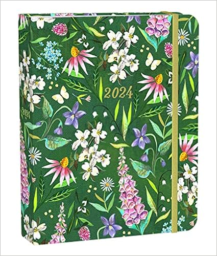 Katie Daisy 2024 Weekly Planner | Deluxe Hardcover 12-Month Calendar | 7.5" x 9" | Wire-O, Inner Pockets, Elastic Closure, Tabs