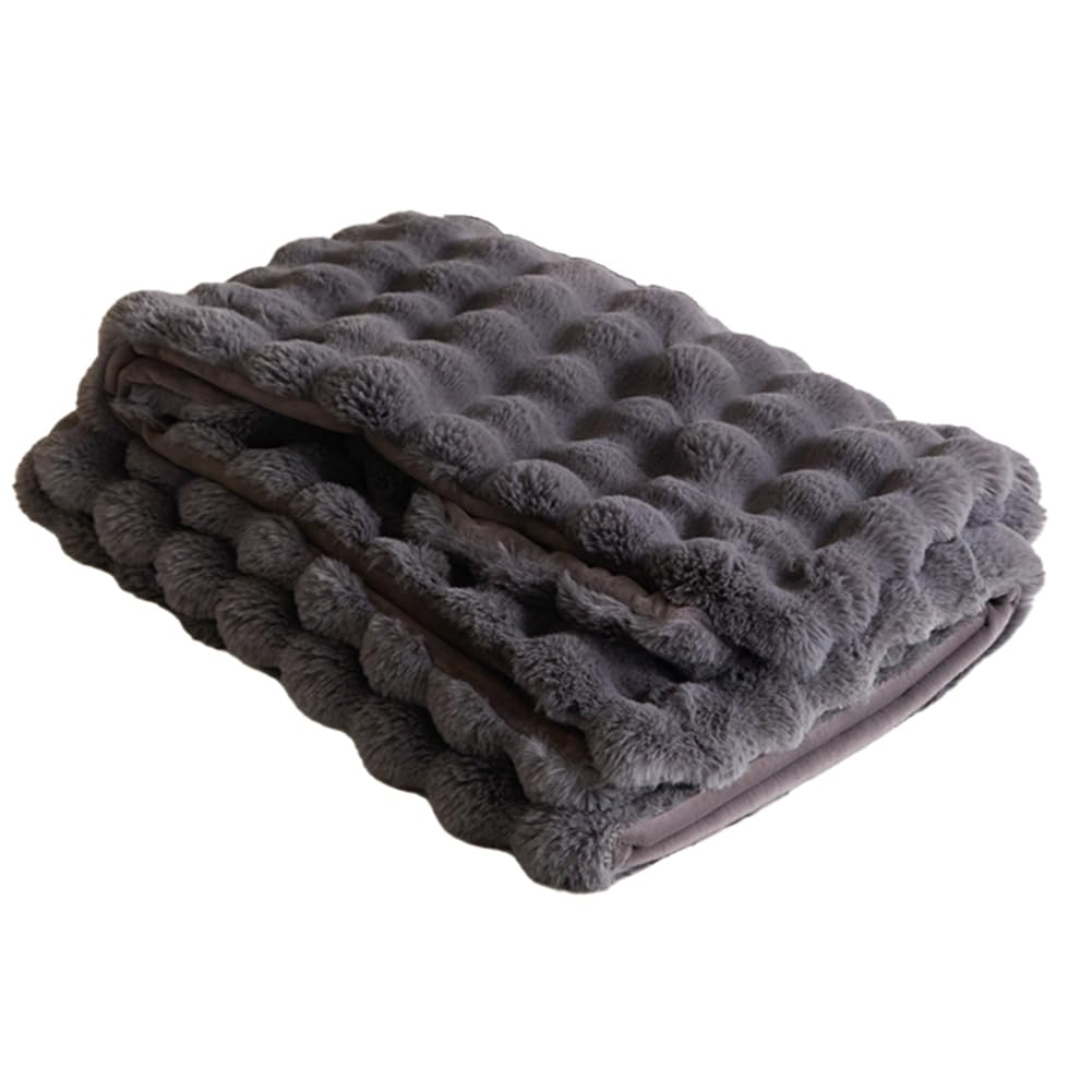 CTRLZS Soft Coral Flannel Plush Blanket - Warm, Cozy Throw for Sofa, Bed, Nap, Air Conditioning Shawl, Small Size C