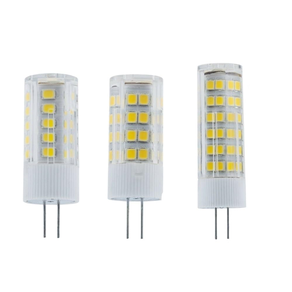 NXCVBNKZJ KJXP Lighting, Pack of 12, LED Corn Bulb AC220V G4/G9/E14 3W 5W 7W Crystal Ceramic Lamp SMD2835 LED Lamp Bulb(Cold White,G4 75LED 7W)