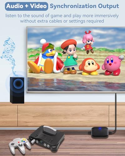 Herfair Adaptador HDMI N64 para HDMI Gamecube Cabo Link HD para N64 1080P Qualidade de Imagem Upscal