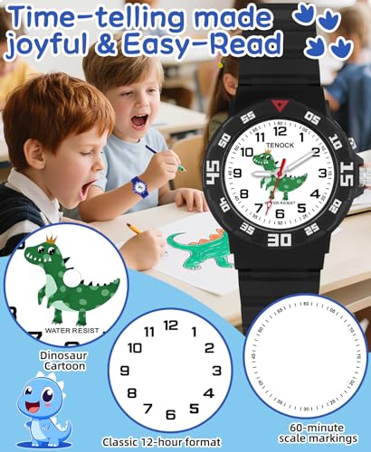 Image of Kids Analog Watches for Girls Boys Watches with Soft Band Learning Time Waterproof Children Watch Easy to Read for Ages 4-12 Kids Gift