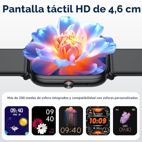 1.83″HD Reloj Inteligente Hombre Mujer, Smartwatch con Llamadas Bluetooth 7
