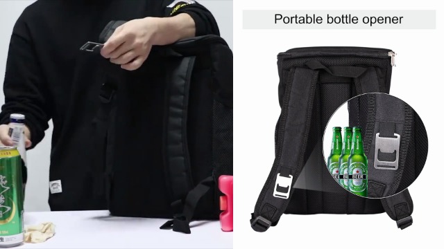 Lunch Bag Insulated Cooler Bag Large Lunch Box Picnic Bag Leak Proof with Adjustable Shoulder Strap, Lunch Kit for Camping, Fishing, Barbecues, 18L (Black)
